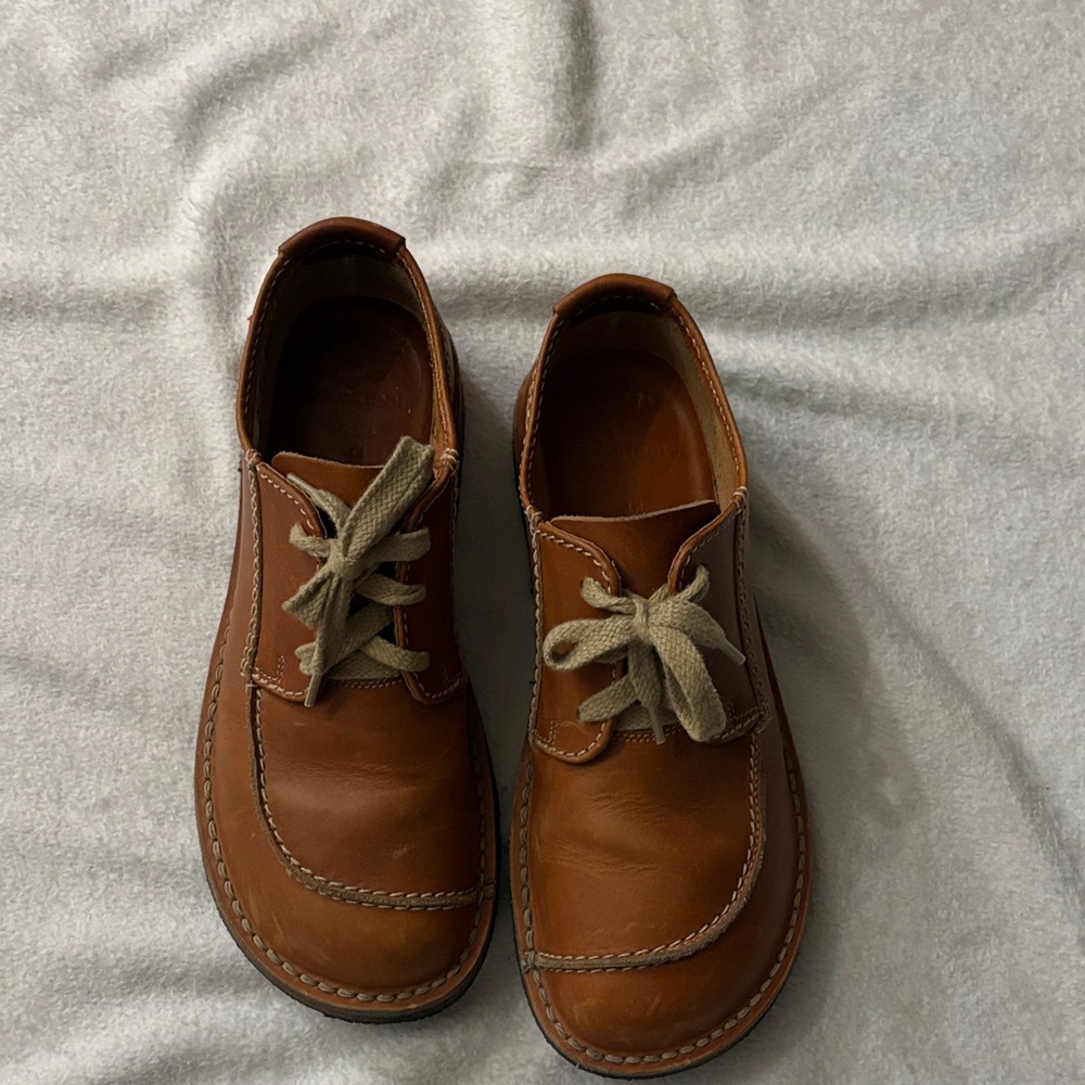 Duck feet Men's Brown Leather Casual Shoes